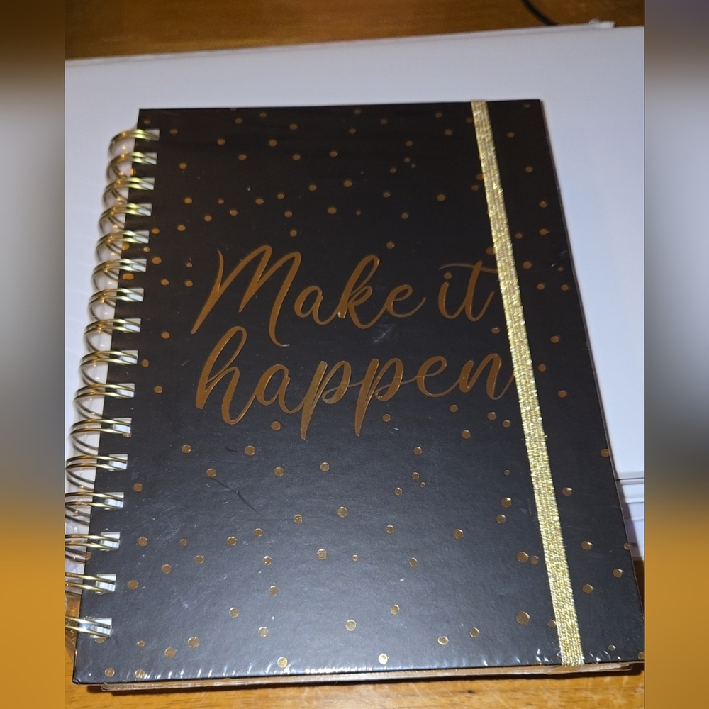 Black and Gold Spiral Notebook